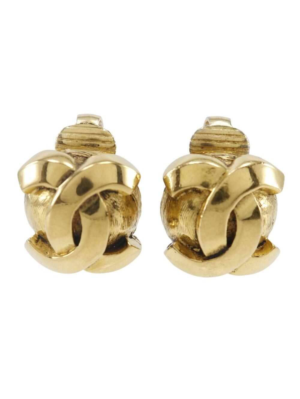 Chanel Cc Logo Clip-On Earrings Metal #228860C72B